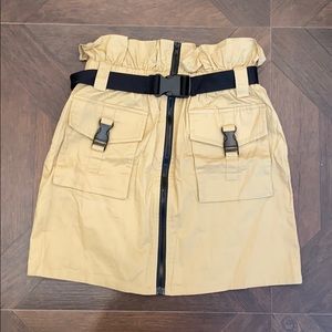 Khaki safari style skirt